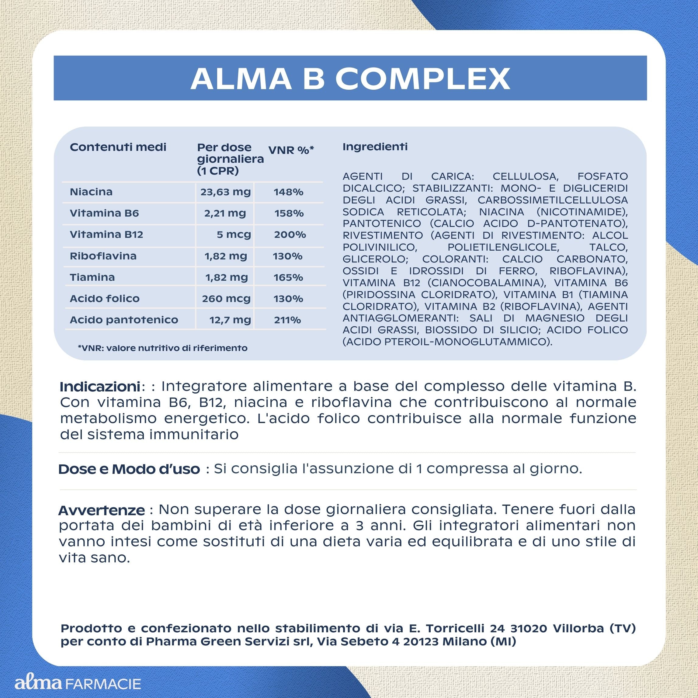 ALMA B COMPLEX COMPRESSE