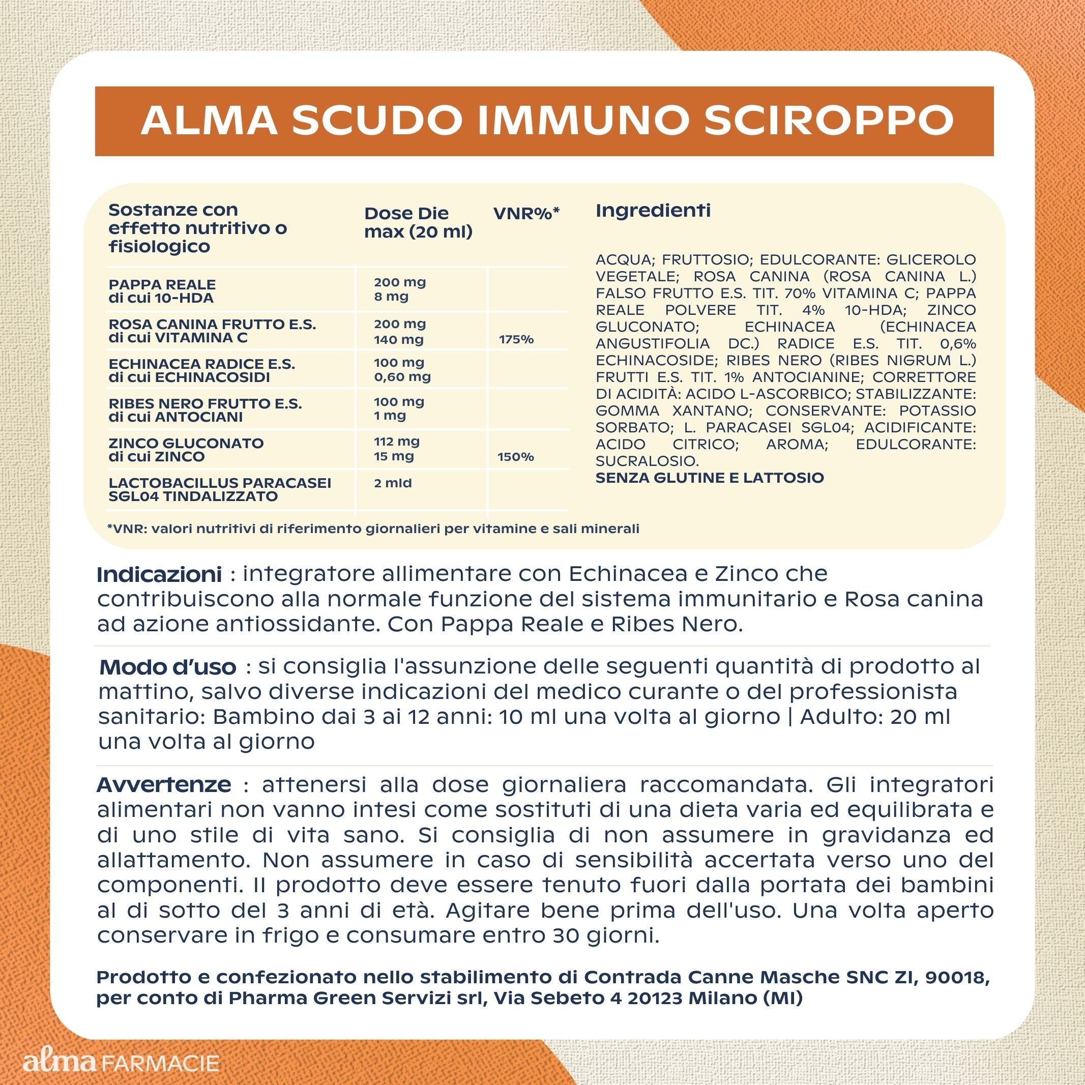 ALMA SCUDO IMMUNO SCIROPPO