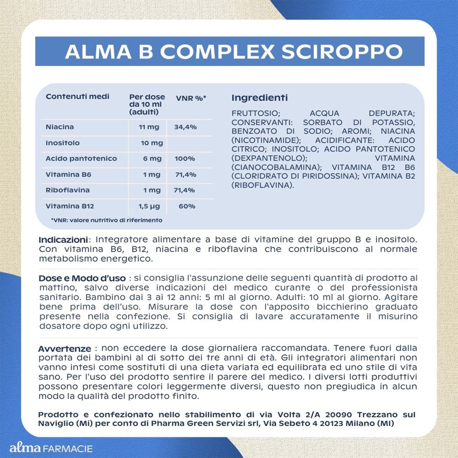 ALMA B COMPLEX SCIROPPO