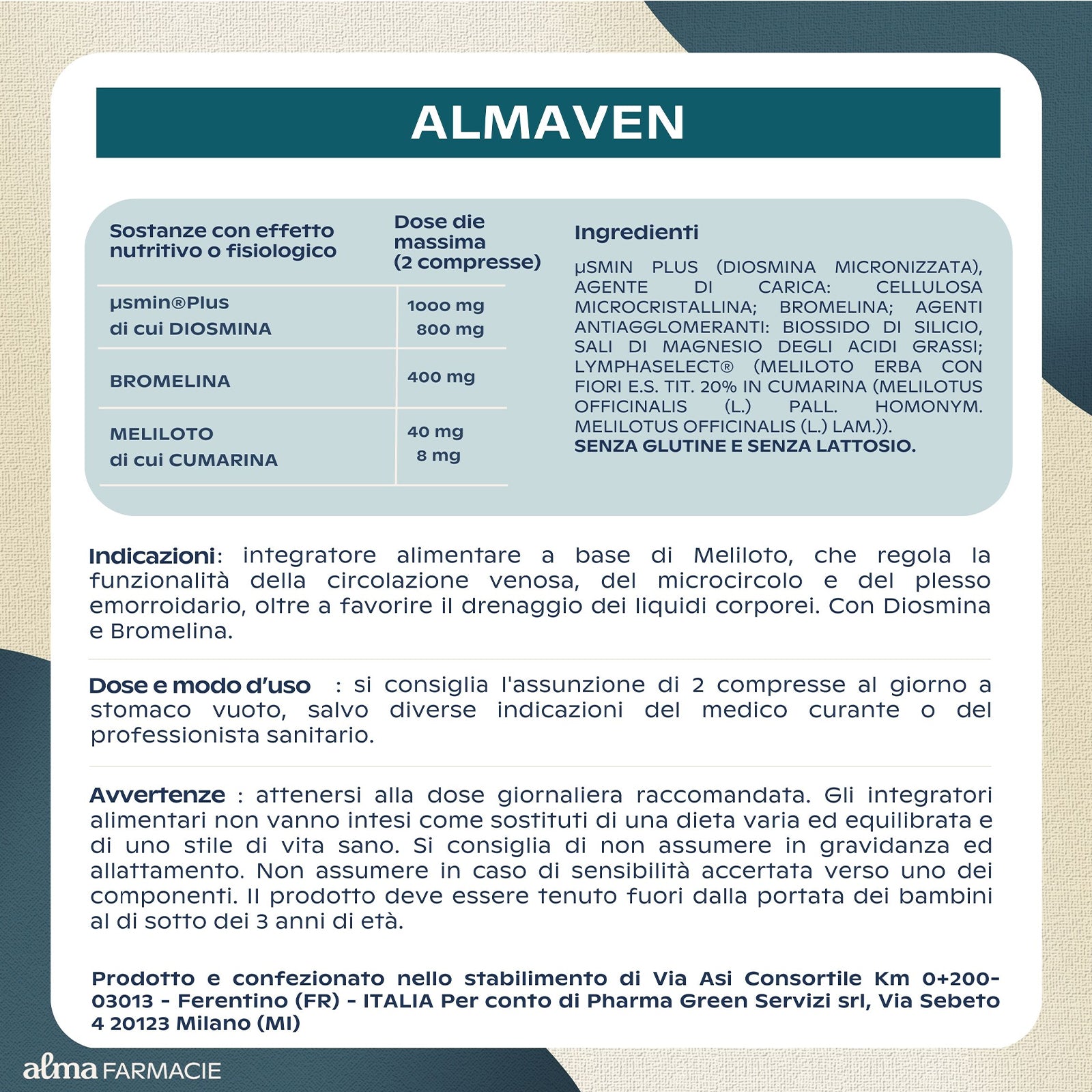 ALMAVEN CON DIOSMINA